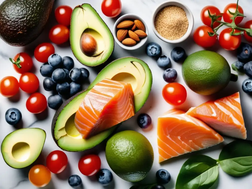Deliciosa variedad de alimentos keto para piel radiante