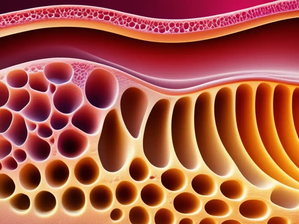 Imagen de piel saludable: epidermis, dermis y tejido subcutáneo en detalle