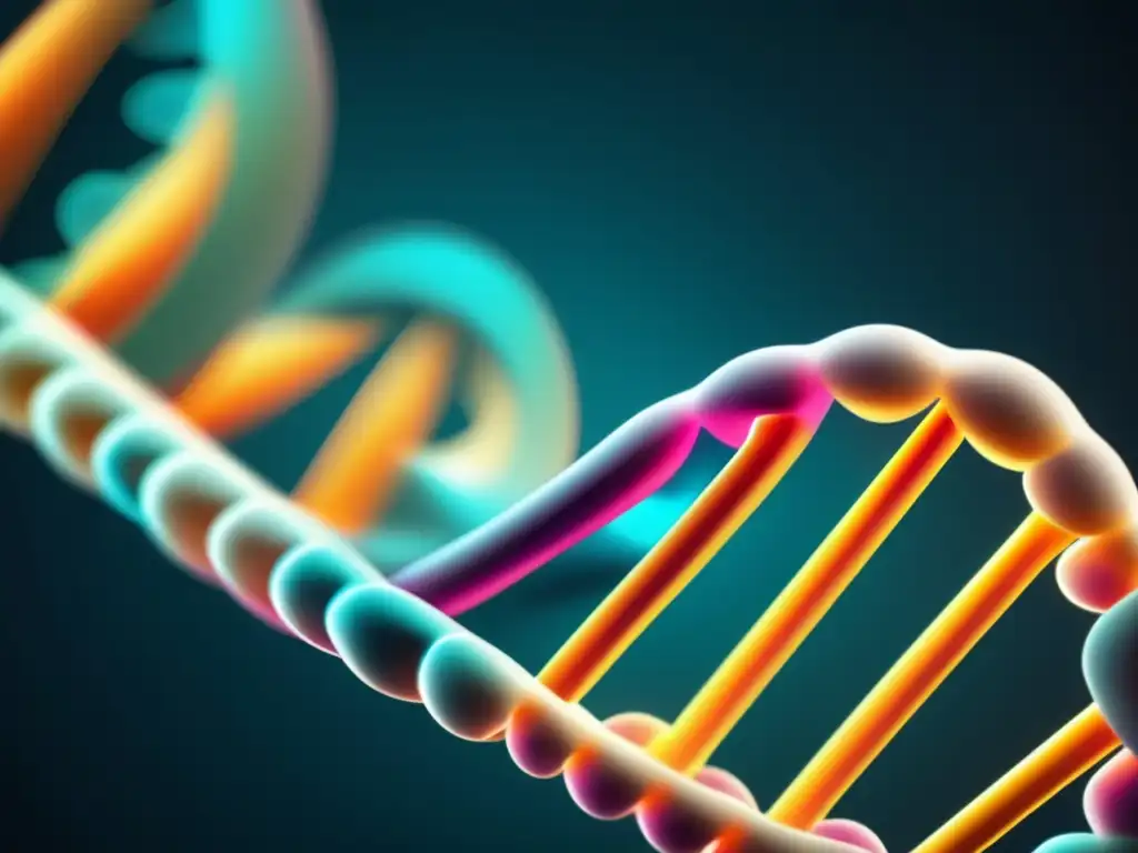 Helice de ADN: Estructura Detallada y Vibrante para la Dieta Cetogénica