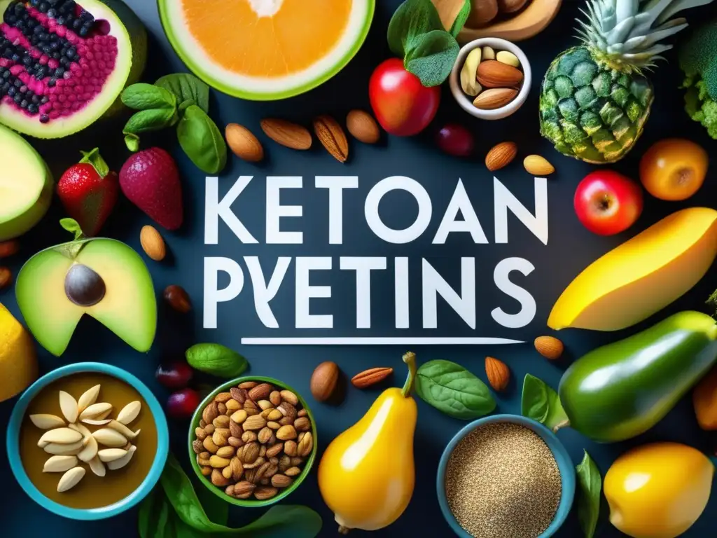 Exquisita variedad de alimentos vegetales en una composición artística