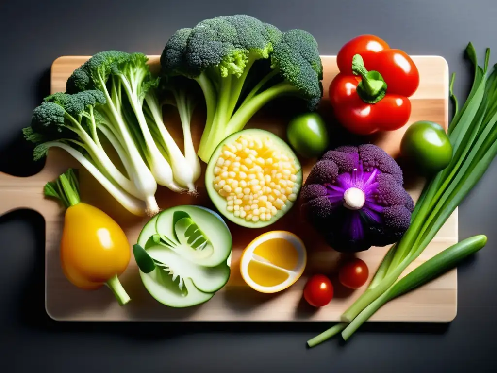 Una exquisita presentación de verduras bajas en carbohidratos, perfectas para la suplementación con fibra en cetosis.