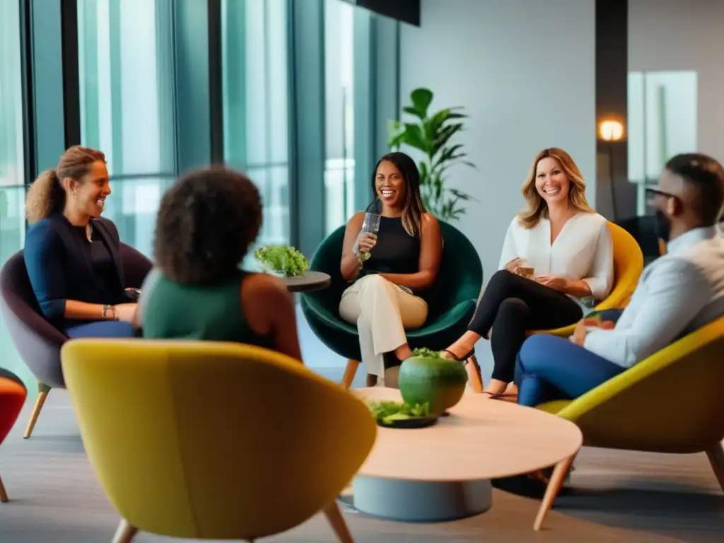 'Foro activo sobre dieta cetogénica: Comunidad diversa intercambia ideas en un entorno moderno y acogedor.'