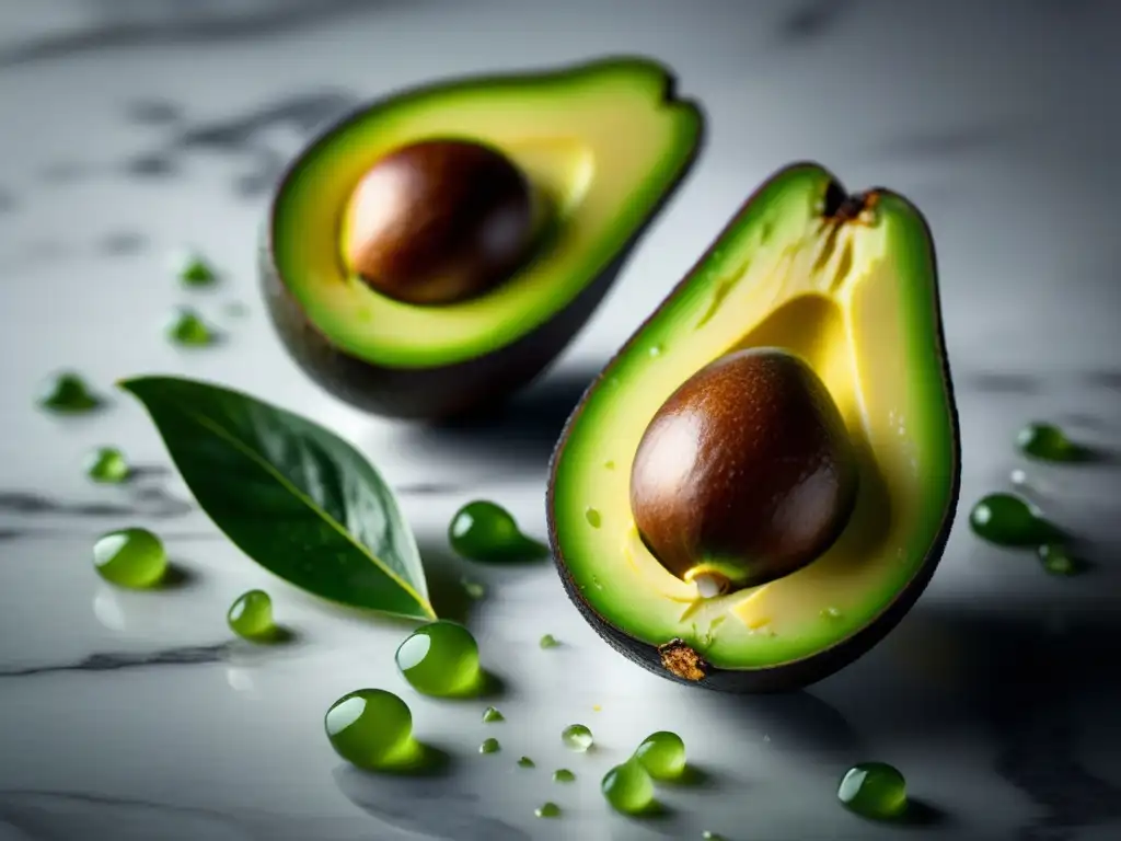 Exquisita textura del aguacate en un entorno de lujo