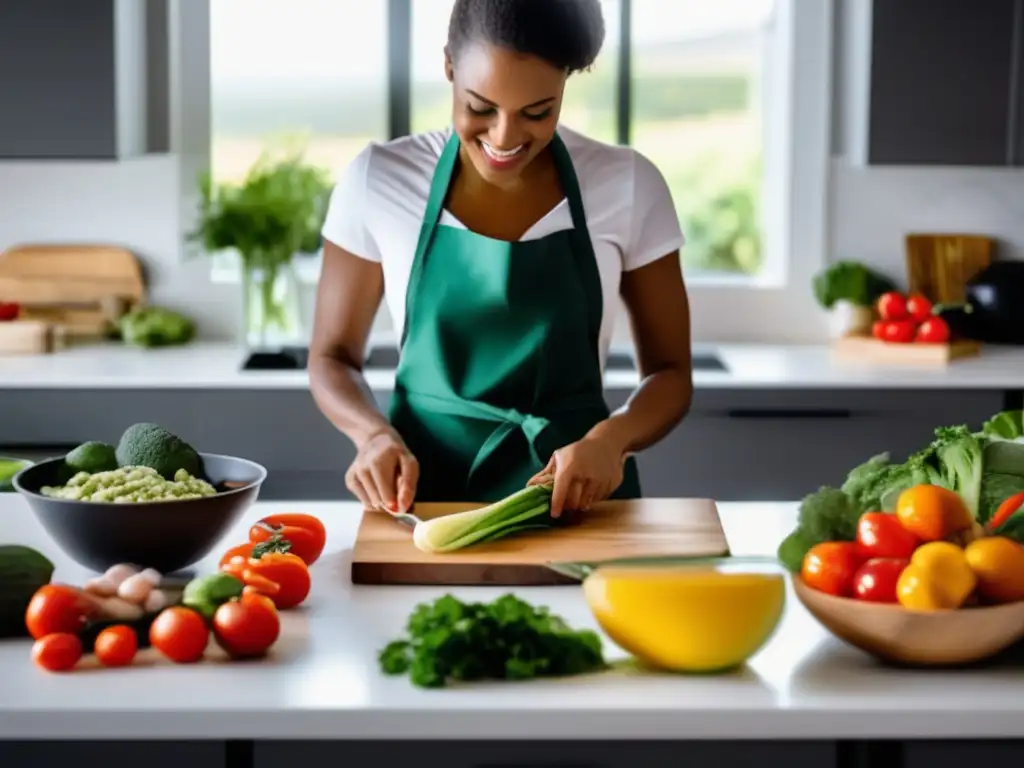 'Preparación culinaria cetogénica en cocina moderna, integrando datos experiencia cetogénica única'