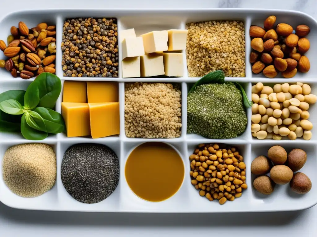 Variado festín de proteínas vegetales para dieta cetogénica