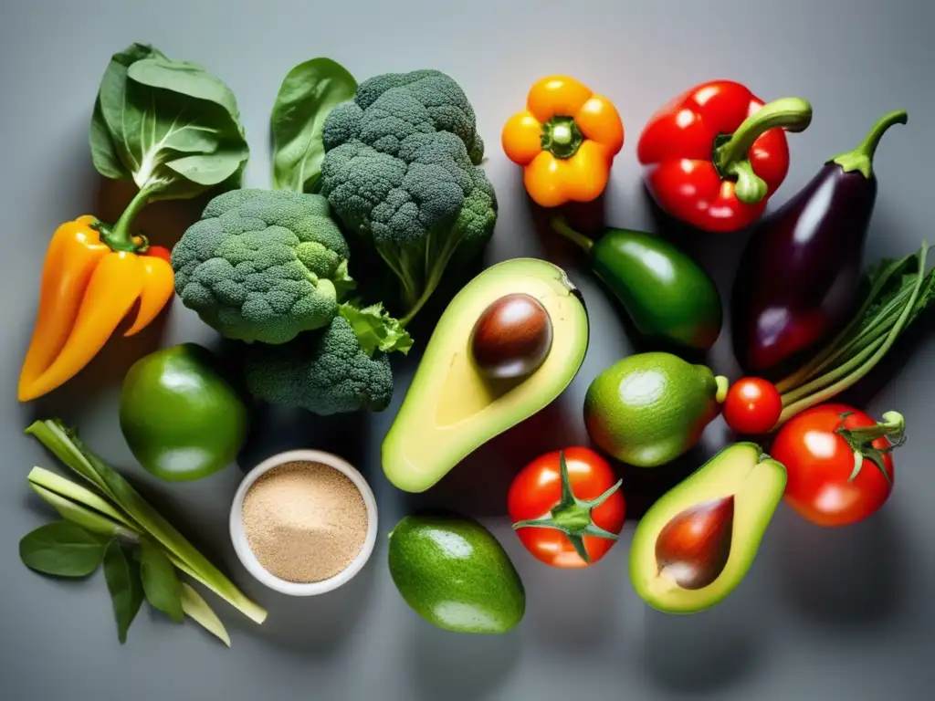 Verduras frescas y coloridas en la cocina moderna