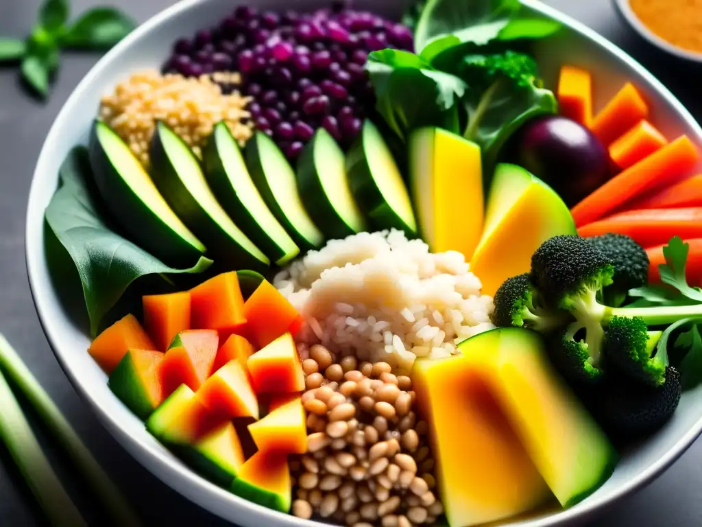 Bowl vegetariano keto: frescura y color